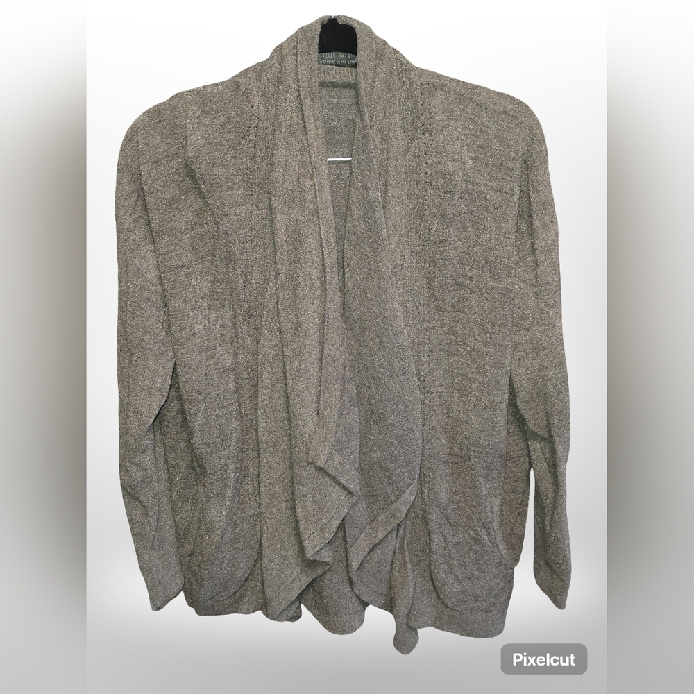 Barefoot Dreams Charcoal Drape Cardigan